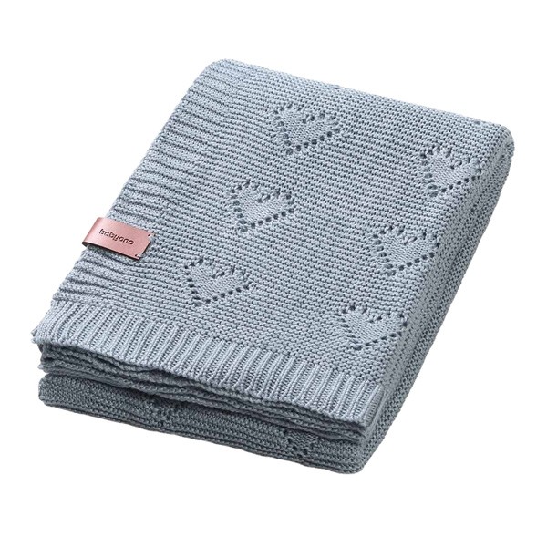 Babyono, Kocyk dzianinowy, bambusowy, gołębi, 1 szt.