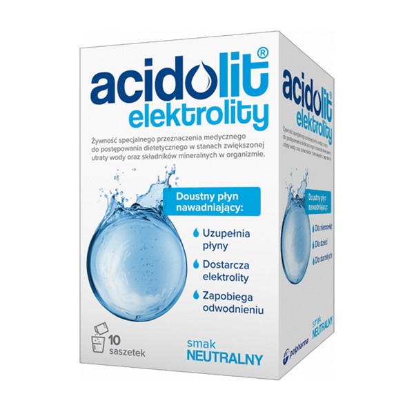 Acidolit, elektrolity, smak neutralny, 4,35 g,10 saszetek
