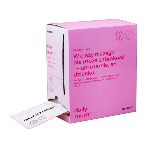 Sundose Daily Mum, smak Orange, saszetki (proszek + kapsułki twarde + kapsułki miękkie), 30 szt.