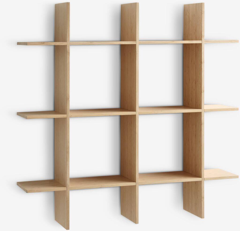 KVISSEL KVISSEL væghylde 3 bambushylder