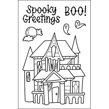 hauntedhouse2stamp Clear Stamp Set of 6