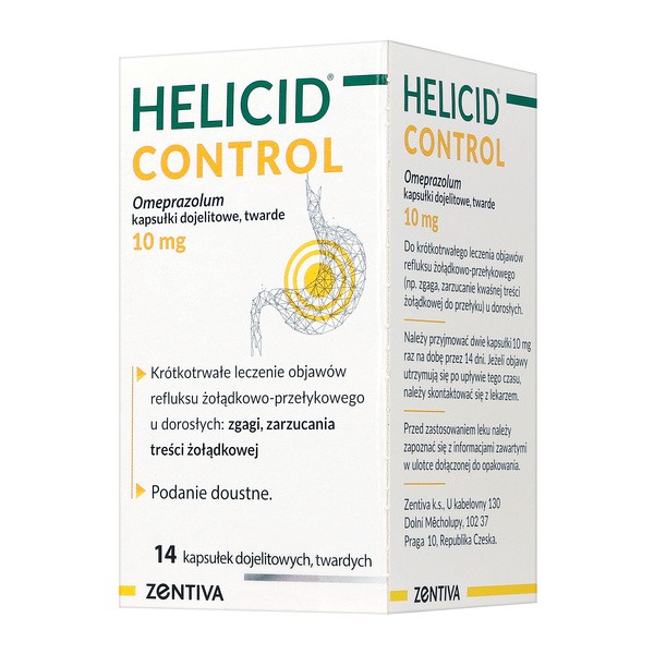 Helicid Control, 10 mg, kapsułki, 14 szt.