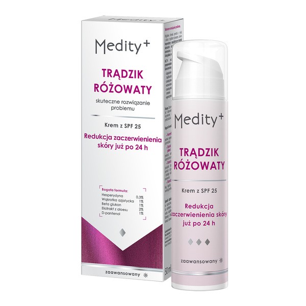 Medity+ Trądzik Różowaty, krem na dzień z SPF 25, 50 ml