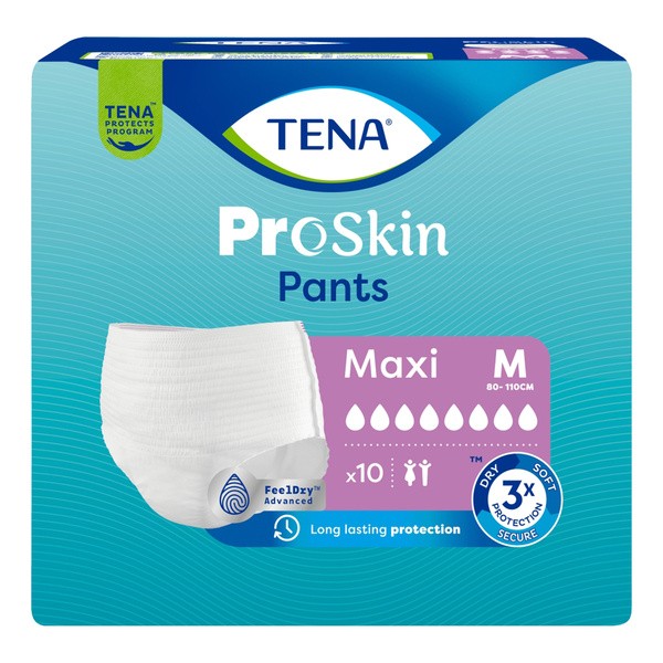 Zestaw 4 x TENA Pants ProSkin Maxi, majtki chłonne, rozmiar M, 10 szt.