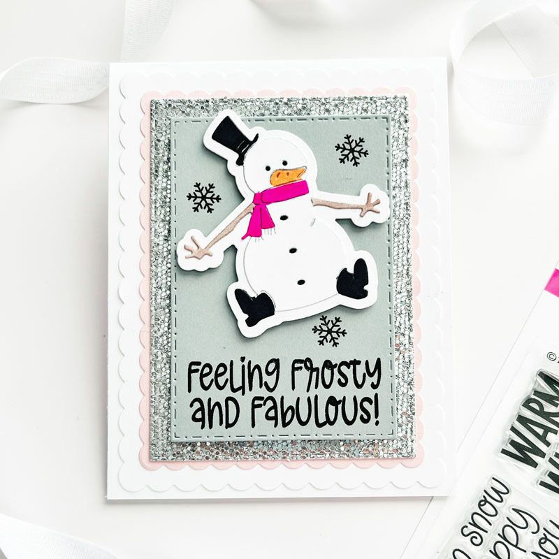 Snowman Phrases Clear Stamp Set 13 Stamps