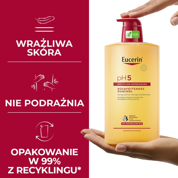 Eucerin pH 5, olejek do mycia, 1000 ml