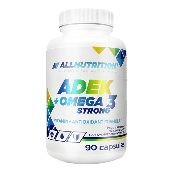 Zestaw 2 x Allnutrition ADEK + Omega 3 Strong, kapsułki, 90 szt.