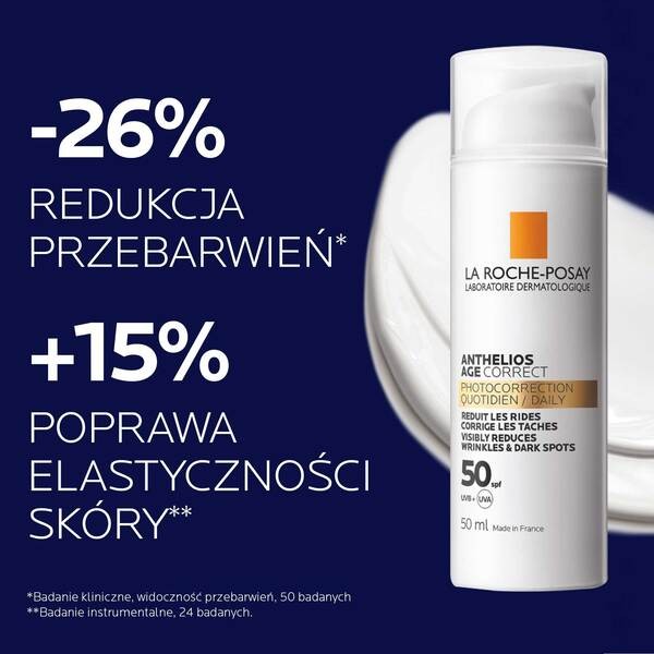 La Roche-Posay Anthelios Age Correct, codzienna fotoprotekcja przeciwstarzeniowa SPF 50, 50 ml