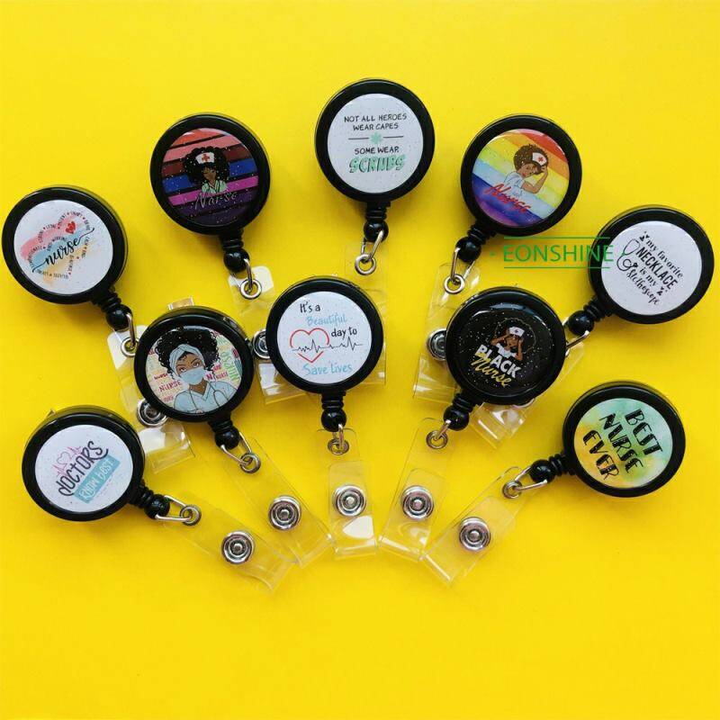 High Quality Medical 32mm Nurse Retractable Rotating Clip Custom Badge Reels
