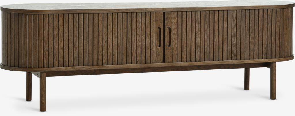 LYNGVIG TV skab LYNGVIG 160cm 2 sidedøre med rulleskodder, mørk eg