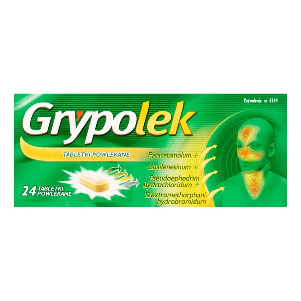 Grypolek, tabletki powlekane, 24 szt.
