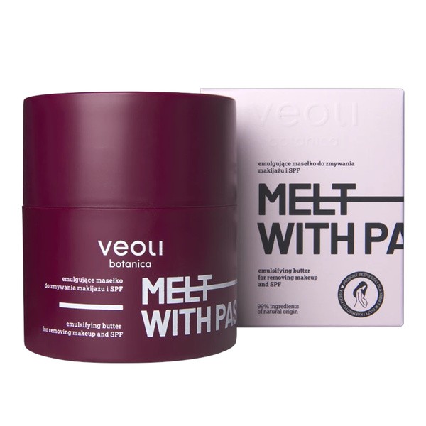 Veoli Botanica, MELT WITH PASSION, emulgujące masełko do zmywania makijażu i SPF, 40 g