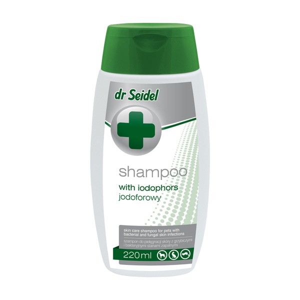 Dr Seidel Szampon jodoforowy dla psów i kotów, 220 ml