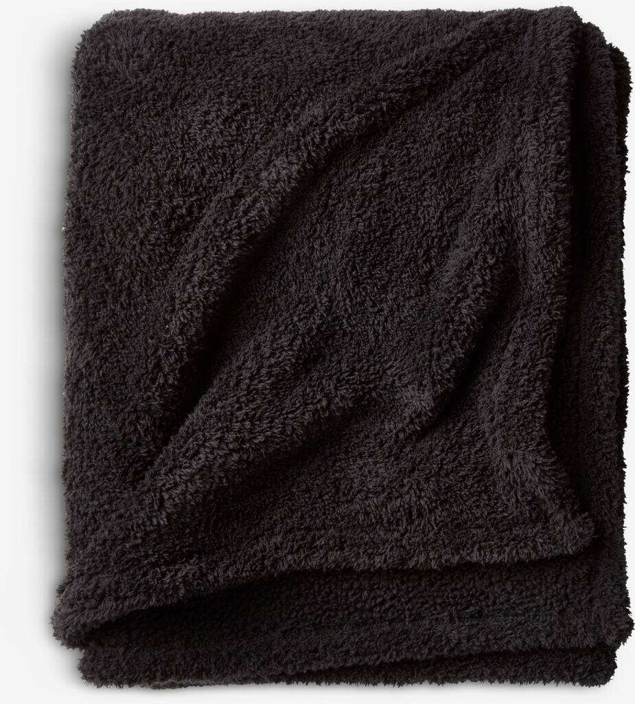 HASSELURT HASSELURT Fleece Tæppe 130x170 Sort