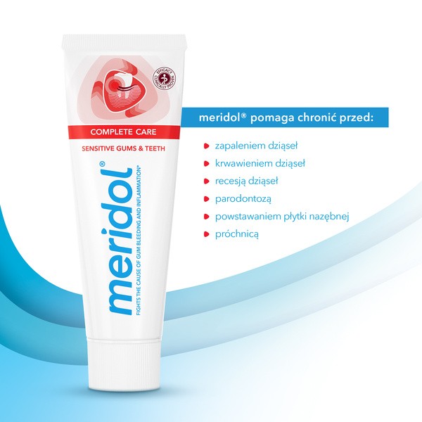 Meridol Complete Care, pasta do wrażliwych dziąseł i zębów, 75 ml
