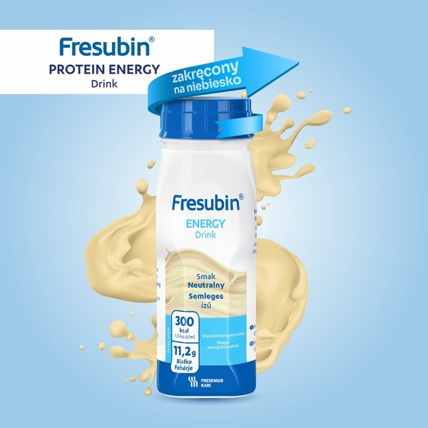 Fresubin Energy Drink, płyn odżywczy o smaku neutralnym, 4 x 200 ml