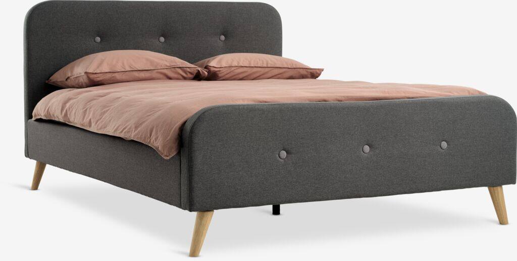 KONGSBERG KONGSBERG sengeramme 140x200cm gråt stof