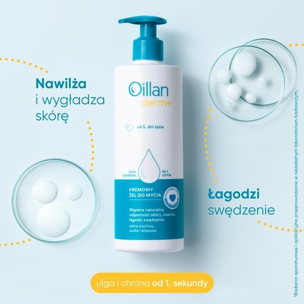 Oillan Derm+, kremowy żel do mycia ciała, 400 ml