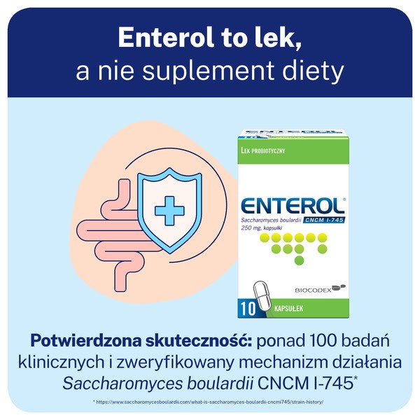 Enterol, 250 mg, kapsułki, 10 szt