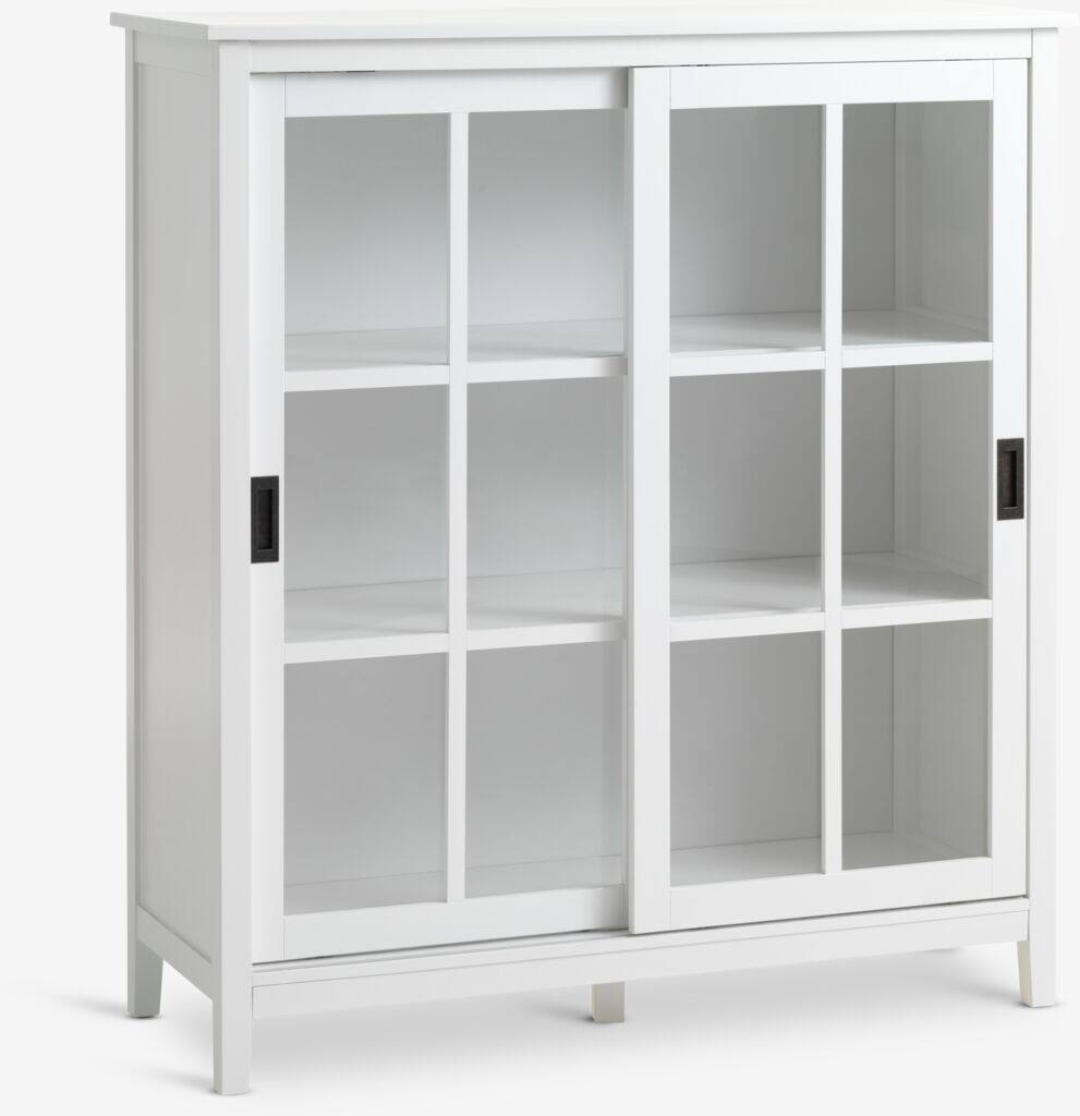 NORDBY Vitrineskab NORDBY 2 låger, hvid