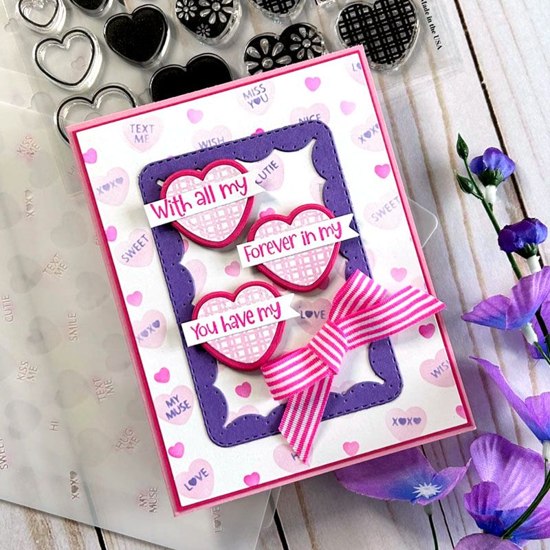 candyhearts2stamp Clear Stamp Set