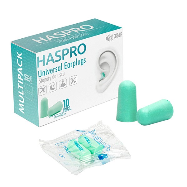 Haspro Multi10, stopery do uszu, miętowe, 10 par