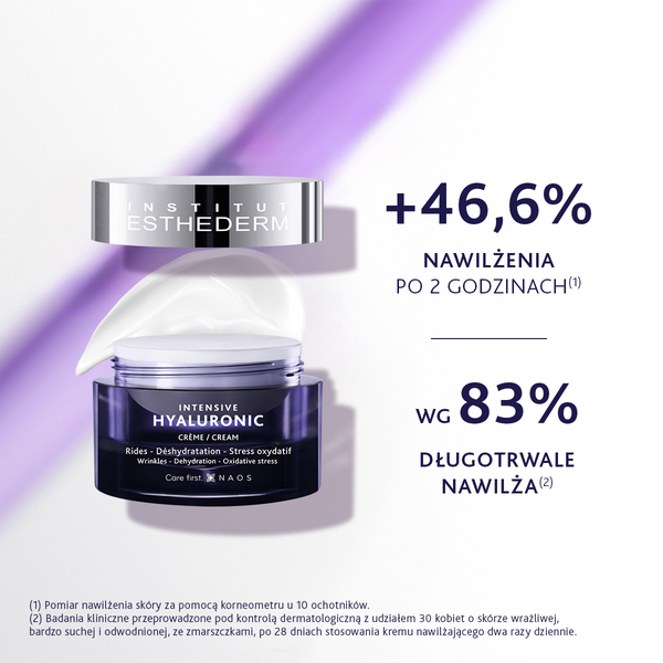 Esthederm Intensive Hyaluronic Cream, krem intensywnie nawilżający z kwasem hialuronowym, 50 ml