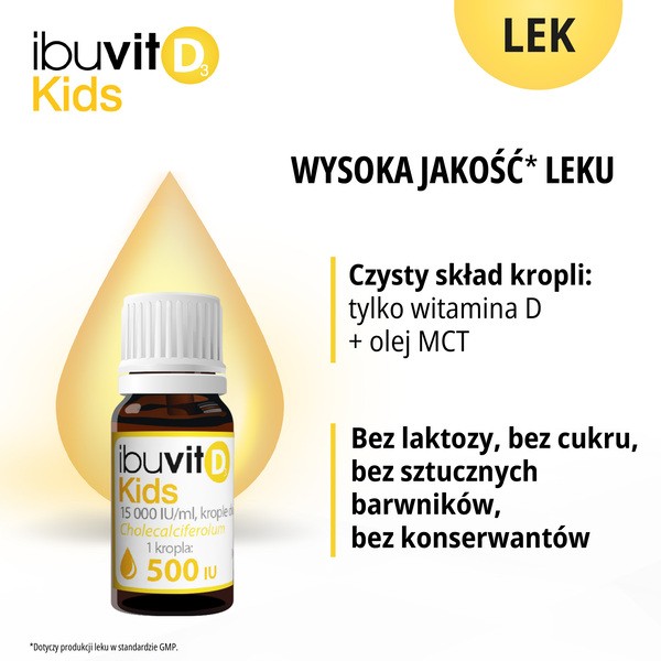 Ibuvit D3 Kids, 15000 IU/ml, krople doustne, 10 ml