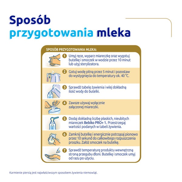 Bebiko PRO+ 1, mleko początkowe dla niemowląt, proszek, 700 g