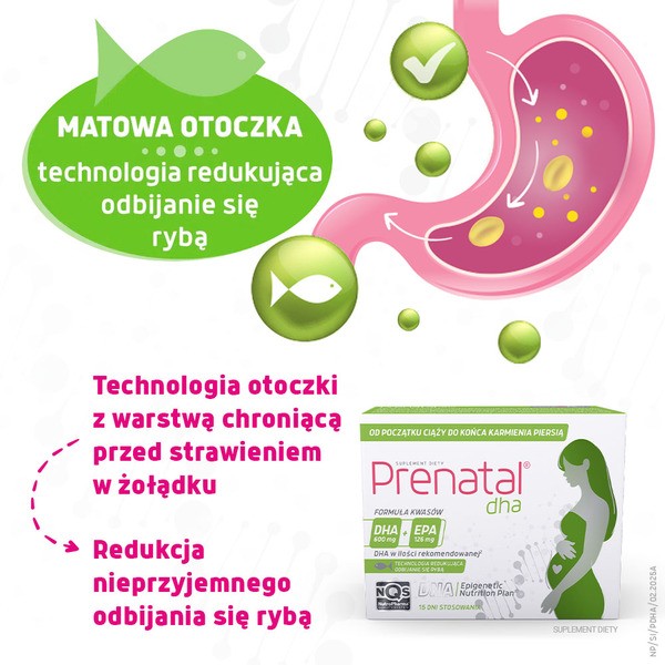 Prenatal DHA, w ciąży i podczas karmienia piersią (kwasy omega-3: DHA + EPA), kapsułki, 30 szt.