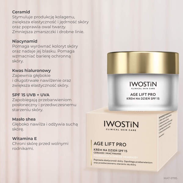 Iwostin Age Lift Pro, krem na dzień SPF 15, 50 ml
