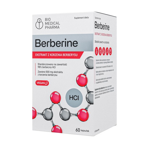 Bio Medical Pharma Berberine HCl, kapsułki twarde, 60 szt.