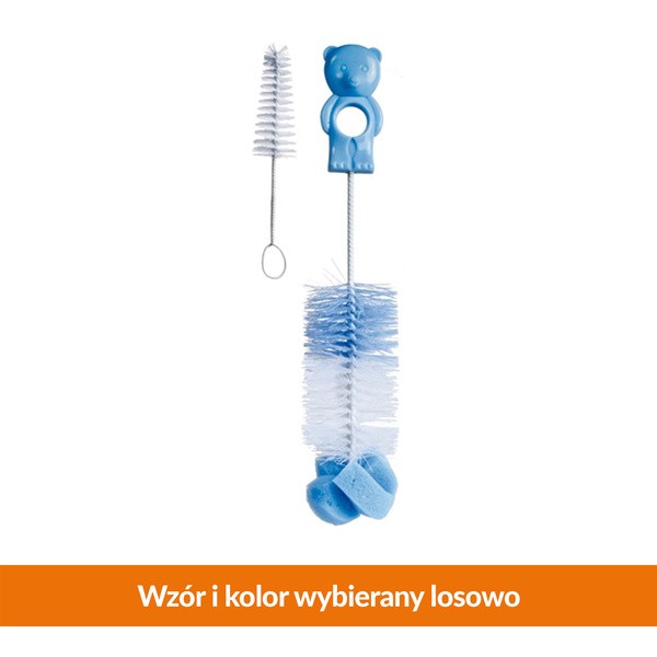 Canpol, szczotka do butelek i smoczków, z gąbką, 1 szt.