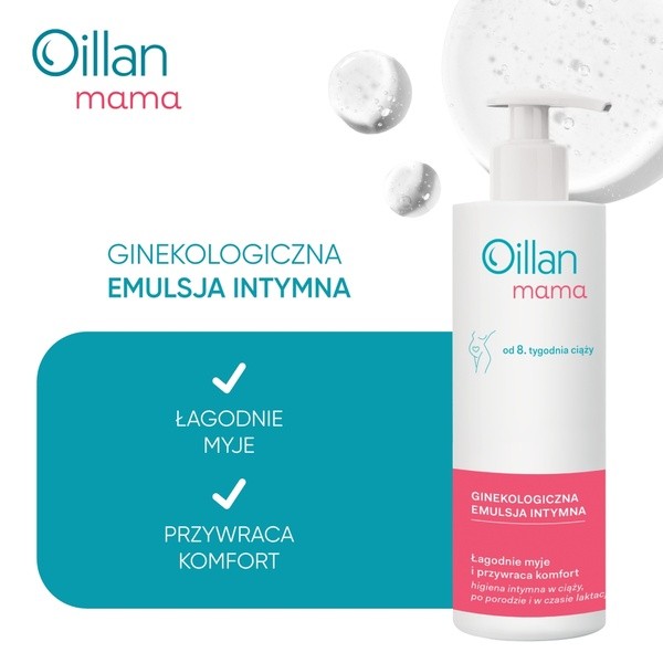 Oillan Mama, ginekologiczna emulsja do higieny intymnej, 200 ml