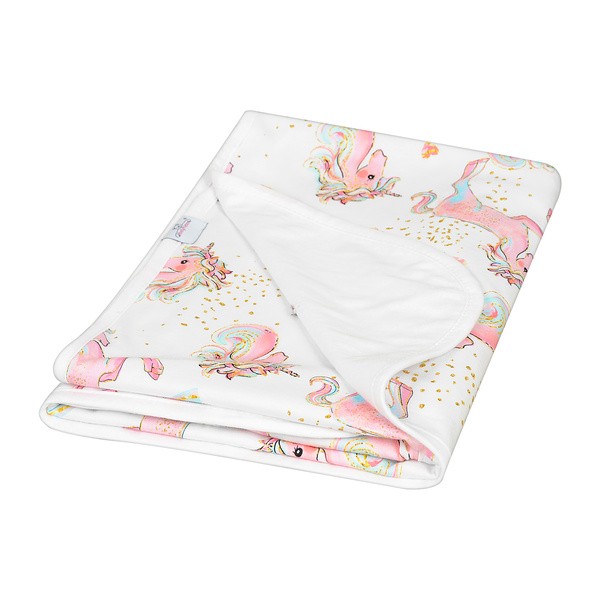 Babymatex Ines, bawełniany kocyk dwustronny, wzór: kucyk, 75 cm x 100 cm, 1 szt.