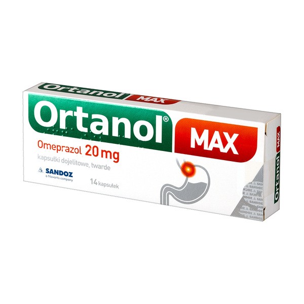 Ortanol Max, 20 mg, kapsułki dojelitowe twarde, 14 szt.