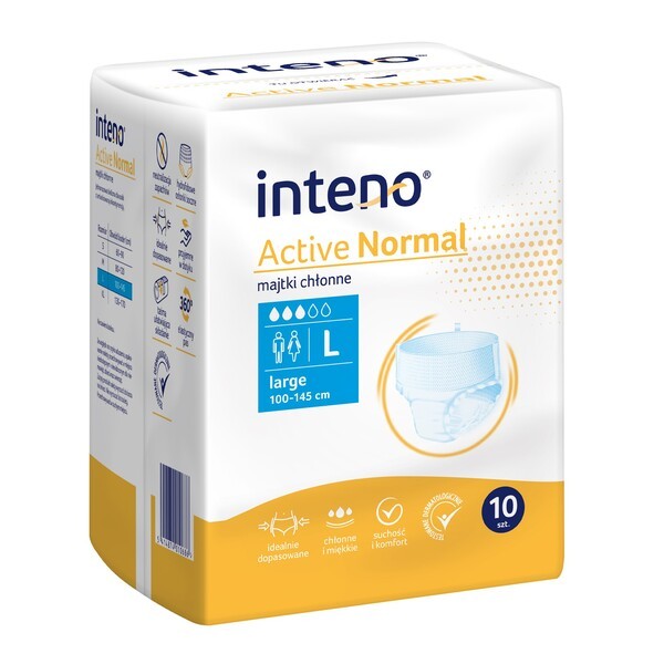 Inteno Active Normal, majtki chłonne, rozmiar L, 10 szt.