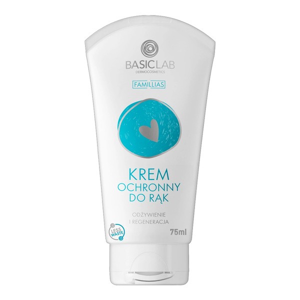 BasicLab Famillias, krem ochronny do rąk, odżywienie i regeneracja, 75 ml