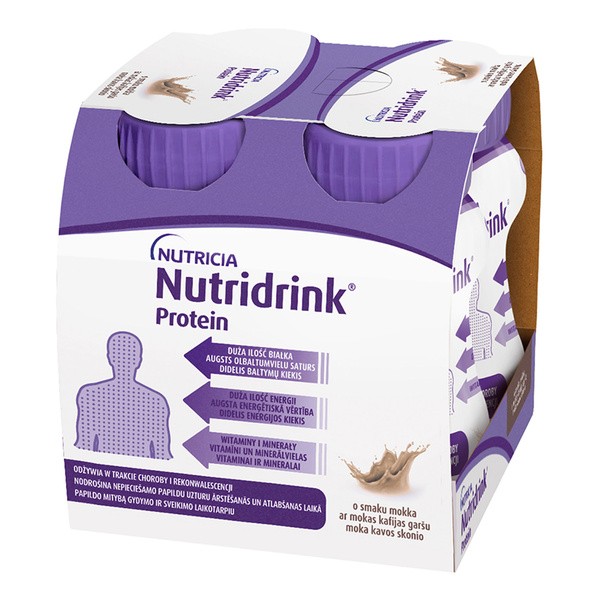 Zestaw 2x Nutridrink Protein, płyn o smaku mokka, 4 x 125 ml