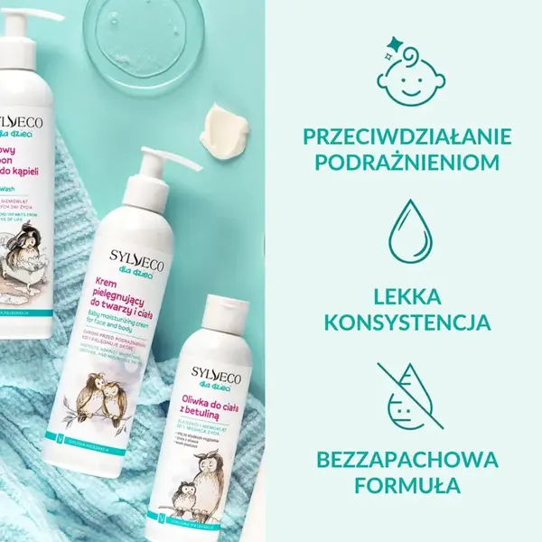 Sylveco dla dzieci, krem pielęgnujący do twarzy i ciała, 300 ml