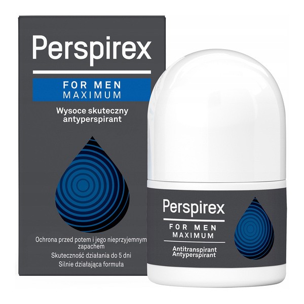 Perspirex for Men Maximum, antyperspirant dla mężczyzn w kulce, 20 ml