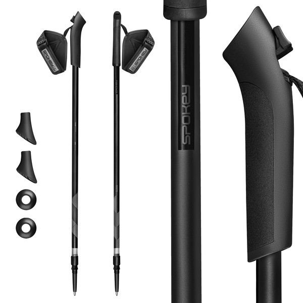 Spokey Cloud Nordic Walking, teleskopowe kije, szary, 2 szt.