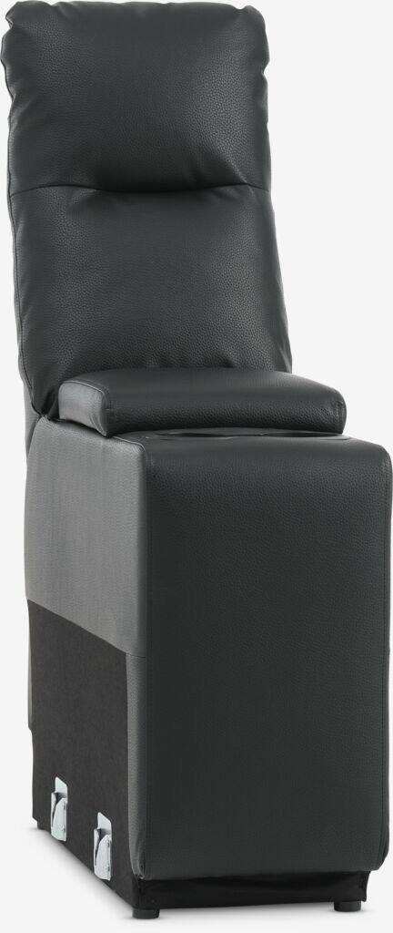 ABILDSKOV midterkonsol med opbevaringsrum, sort, kunstlæder