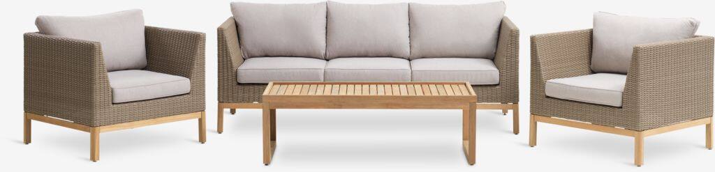 GLAMSBJERG GLAMSBJERG 5-personers loungesæt i teaktræ