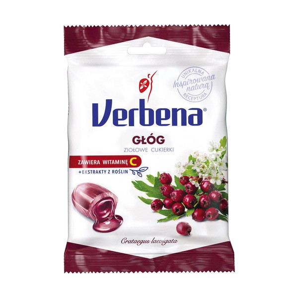 Verbena, cukierki ziołowe, głóg, 60 g