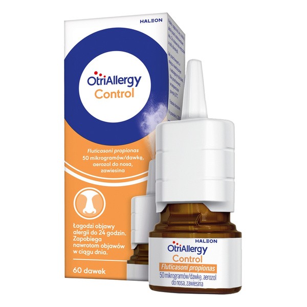OtriAllergy Control, 50 mikrogramów/dawkę, aerozol do nosa, 60 dawek