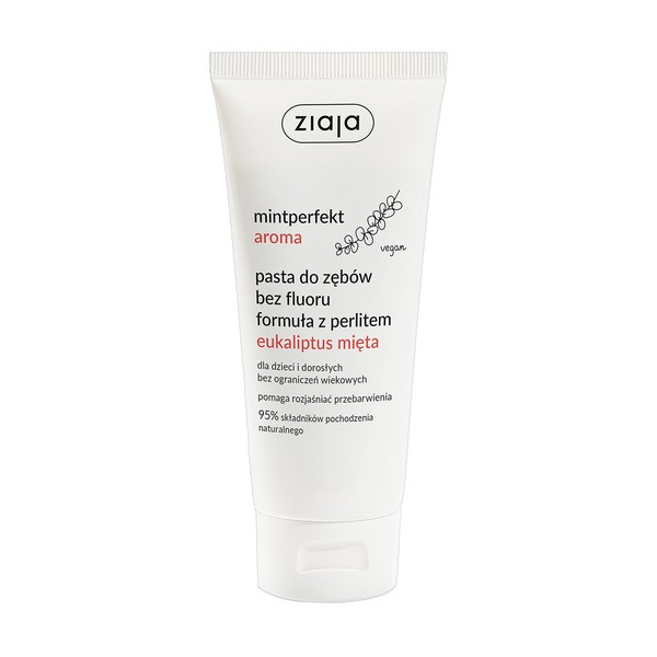 Ziaja Mintperfekt Aroma, pasta do zębów bez fluoru z perlitem, eukaliptus mięta, 100 ml