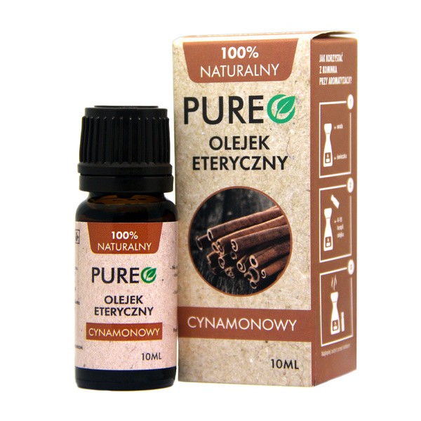 Pureo, naturalny olejek eteryczny, cynamonowy, 10 ml