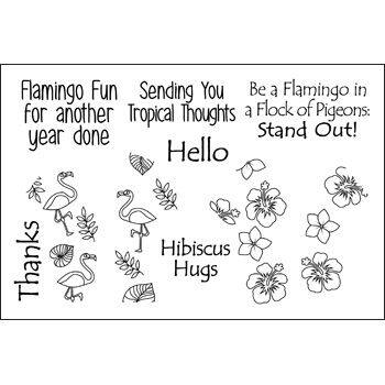 Tropical Vibes Patterns Clear Stamp Set