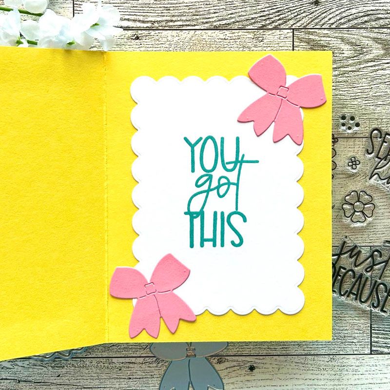 Flower Wreath Words Clear Stamp Set